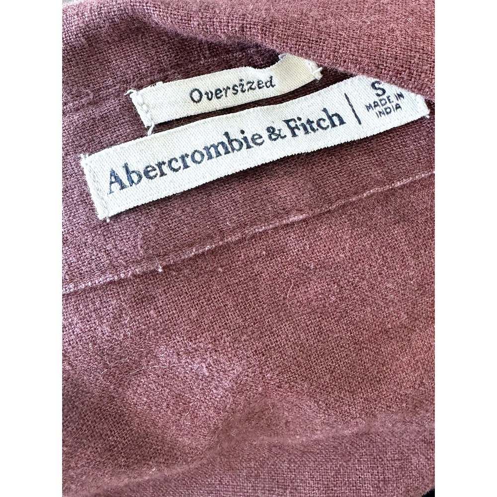 Abercrombie Oversized Set 2pc Linen Blend Button Down + Pleated Shorts Sz S - Picture 11 of 12